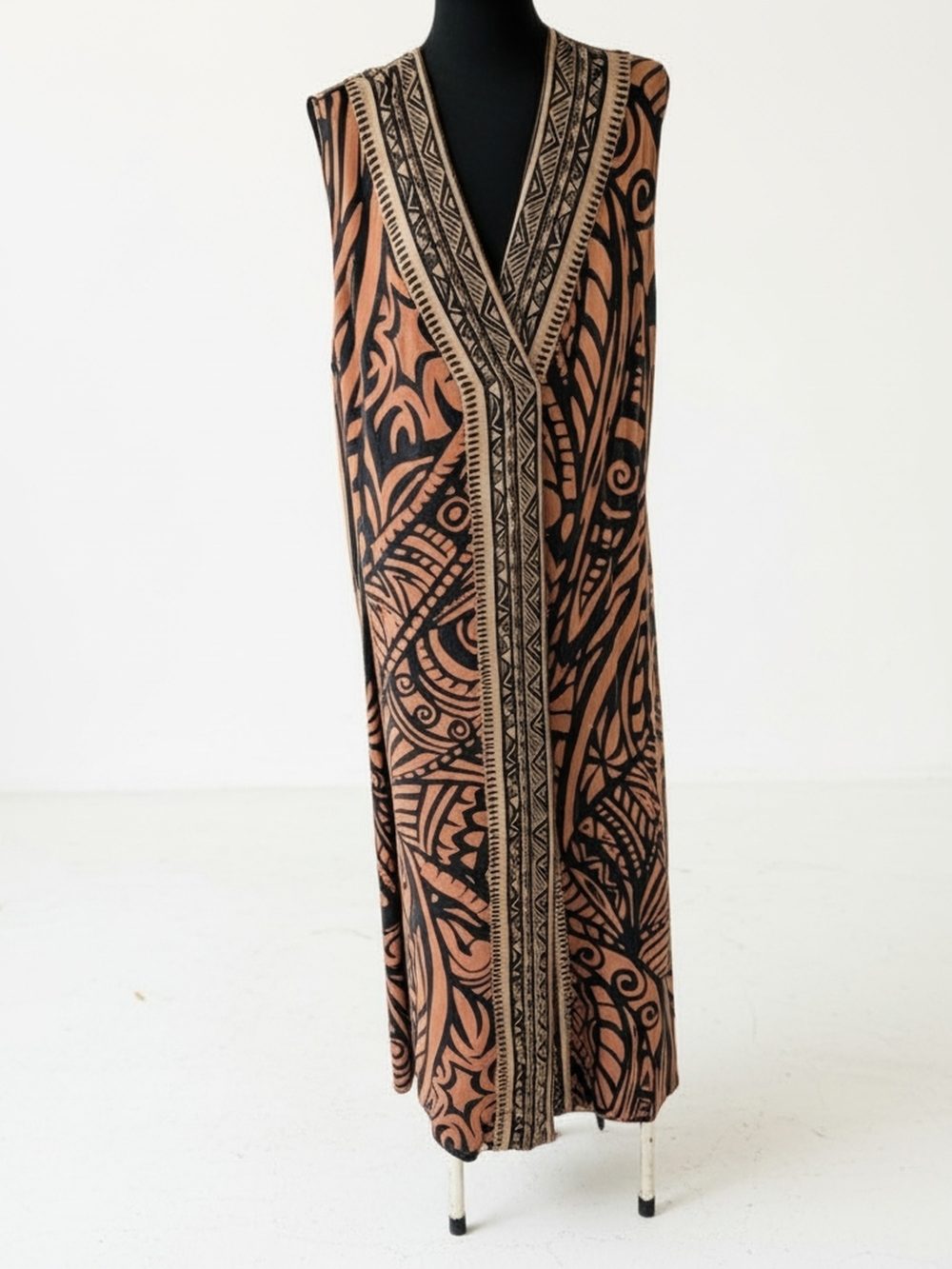 Soft Surroundings Sergenti Tribal-Print Maxi Dress